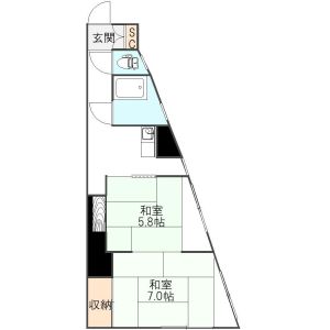 2DK 間取り図