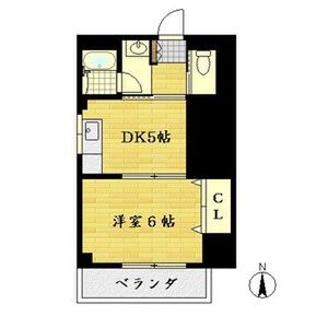 1DK 間取り図