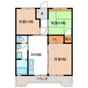 3DK 間取り図