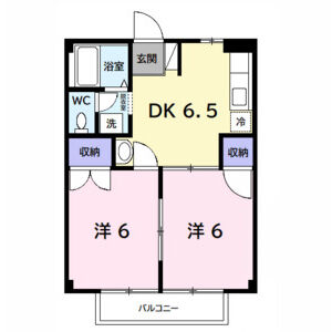 2DK 間取り図