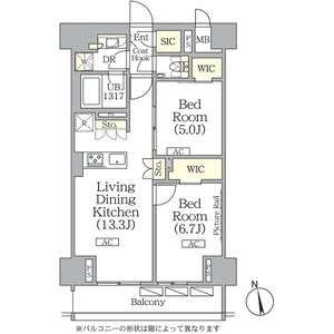 2LDK 間取り図