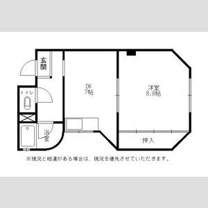 1DK 間取り図