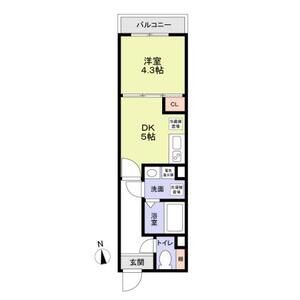 1DK 間取り図