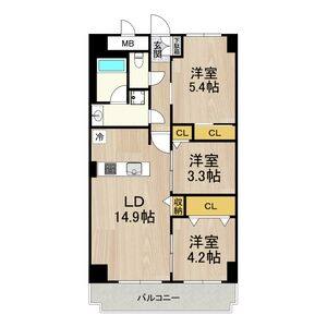 3LDK 間取り図