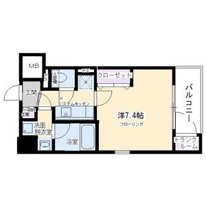 1K 間取り図