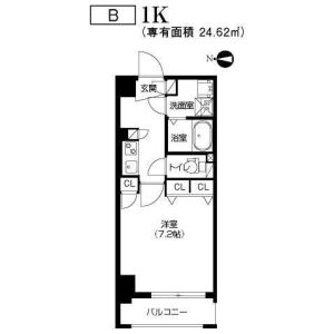 1K 間取り図