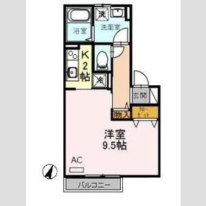 1K 間取り図