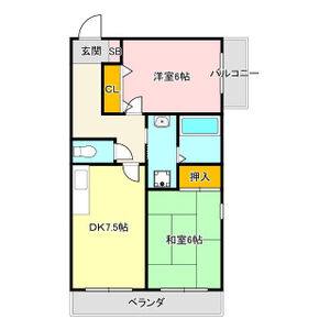 2DK 間取り図