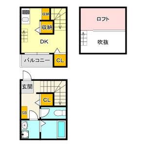 1K 間取り図