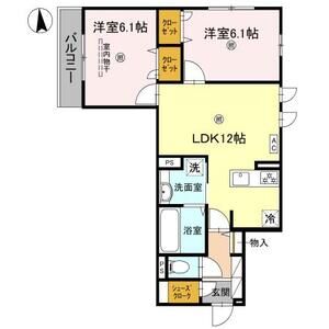2LDK 間取り図