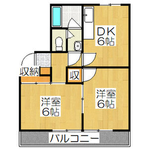 2DK 間取り図