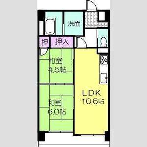 2LDK 間取り図