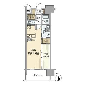 1LDK 間取り図