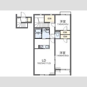 2LDK 間取り図