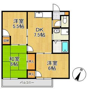 3DK 間取り図