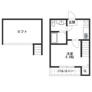 1K 間取り図