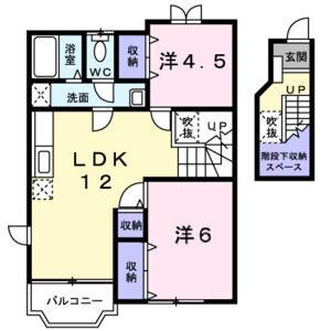 2LDK 間取り図