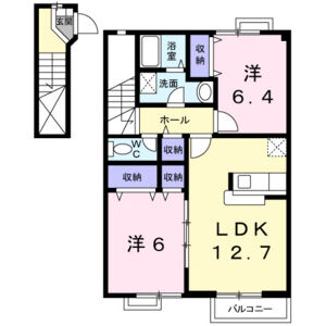 2LDK 間取り図