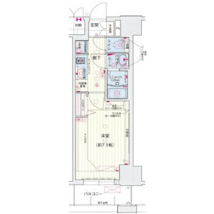 1K 間取り図