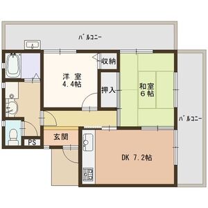 2DK 間取り図