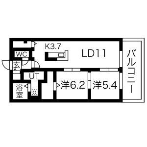 2LDK 間取り図