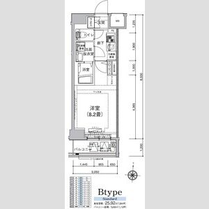 1K 間取り図