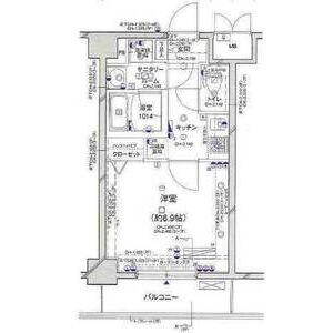 1K 間取り図