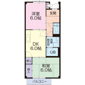 2DK 間取り図