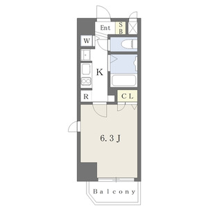 1K 間取り図