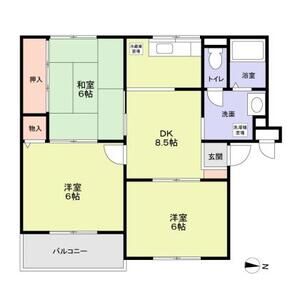 3DK 間取り図
