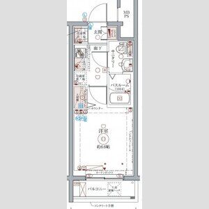 1K 間取り図