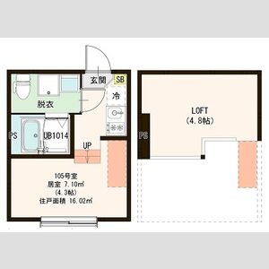 ワンルーム 間取り図