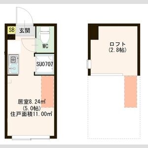 ワンルーム 間取り図