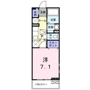 1K 間取り図