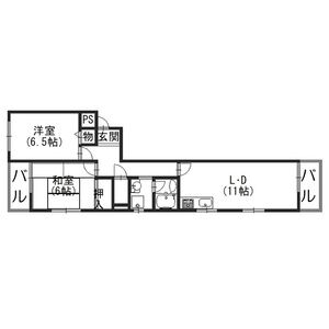 2LDK 間取り図