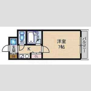 1K 間取り図