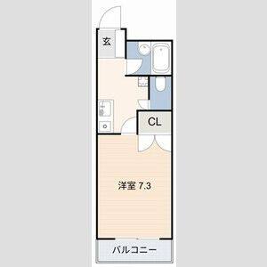1K 間取り図