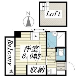 1K 間取り図