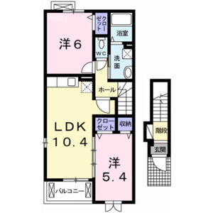 2LDK 間取り図
