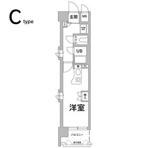 1K 間取り図