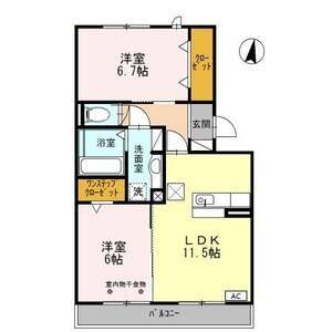 2LDK 間取り図