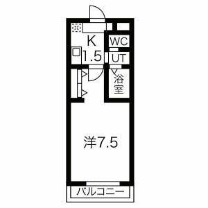 1K 間取り図