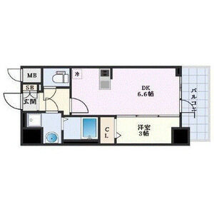 1DK 間取り図