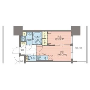 1DK 間取り図