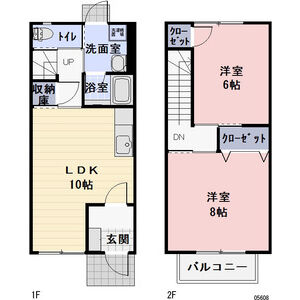 2LDK 間取り図