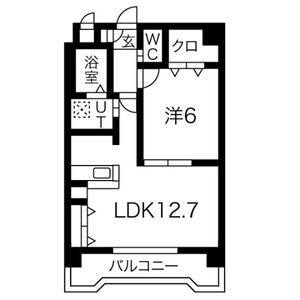 1LDK 間取り図