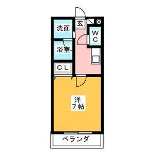 1K 間取り図