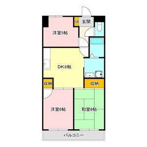 3DK 間取り図