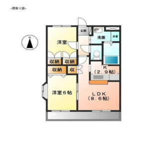 2LDK 間取り図