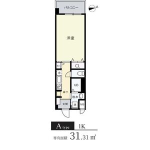 1K 間取り図